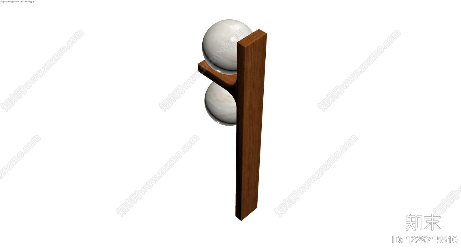 木质球形壁灯3D模型下载【ID:1229715510】