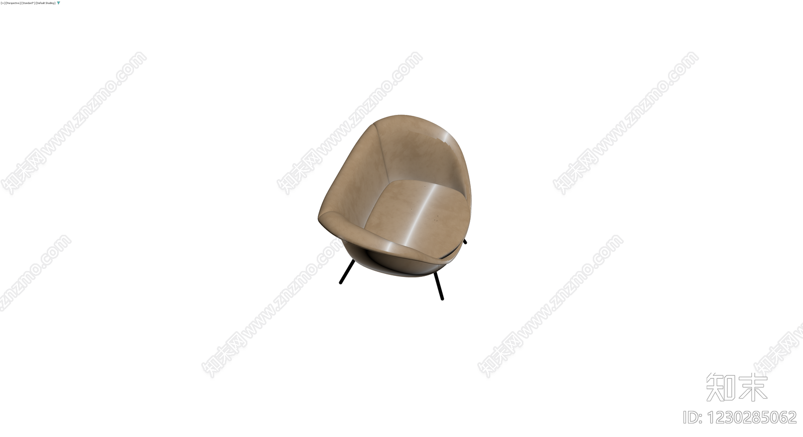 现代风格米色休闲椅3D模型下载【ID:1230285062】