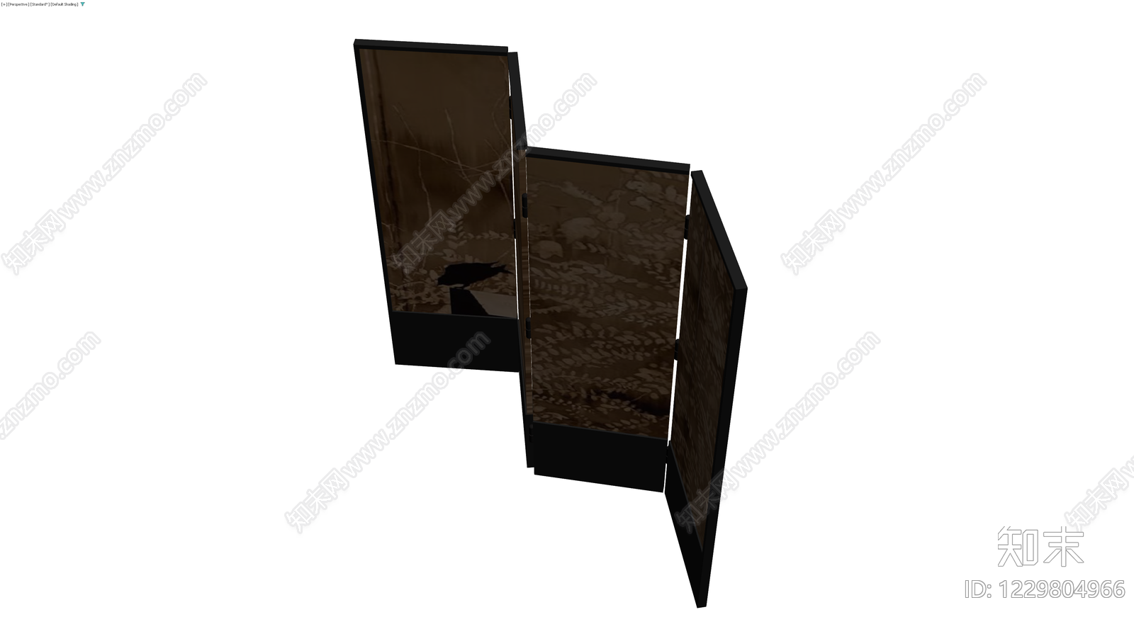 四折屏风3D模型下载【ID:1229804966】
