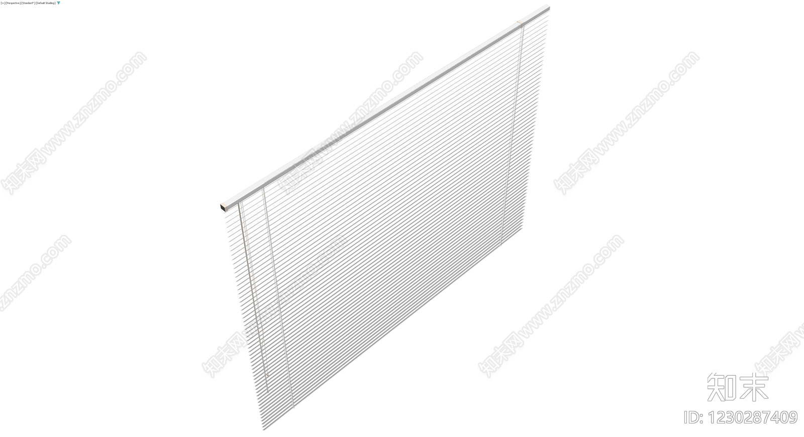 白色百叶窗整体模型3D模型下载【ID:1230287409】