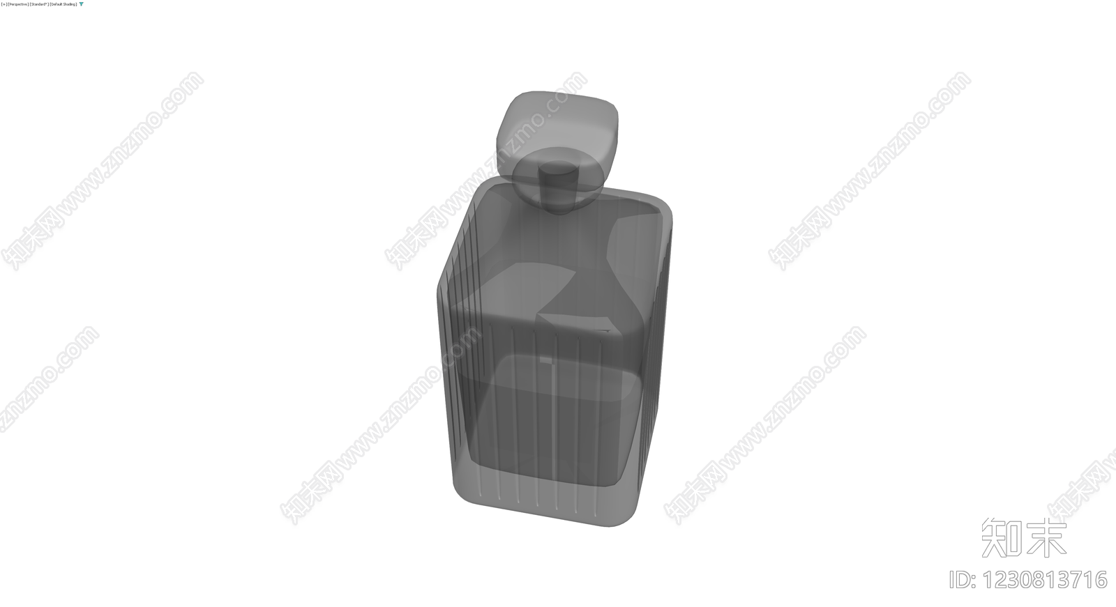 竖条纹玻璃酒瓶3D模型下载【ID:1230813716】