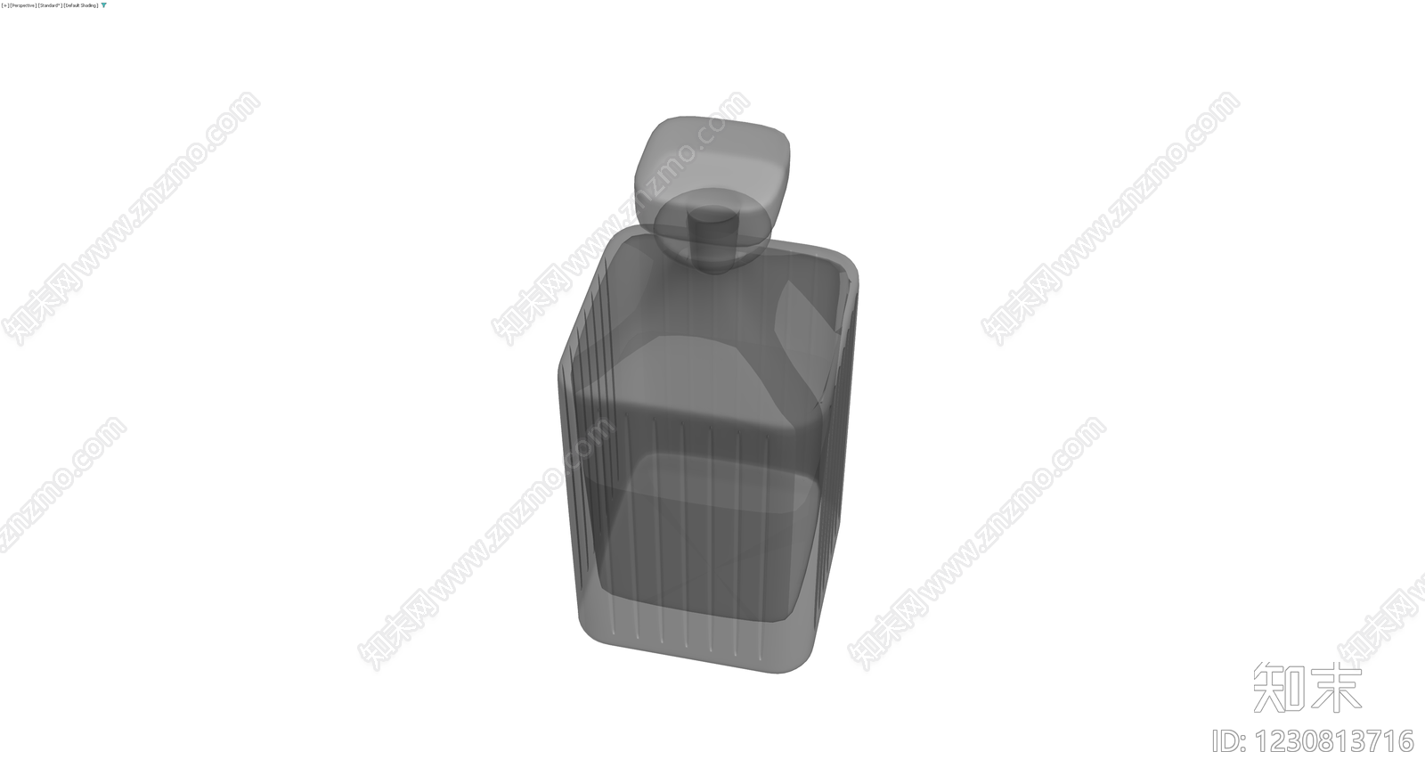 竖条纹玻璃酒瓶3D模型下载【ID:1230813716】