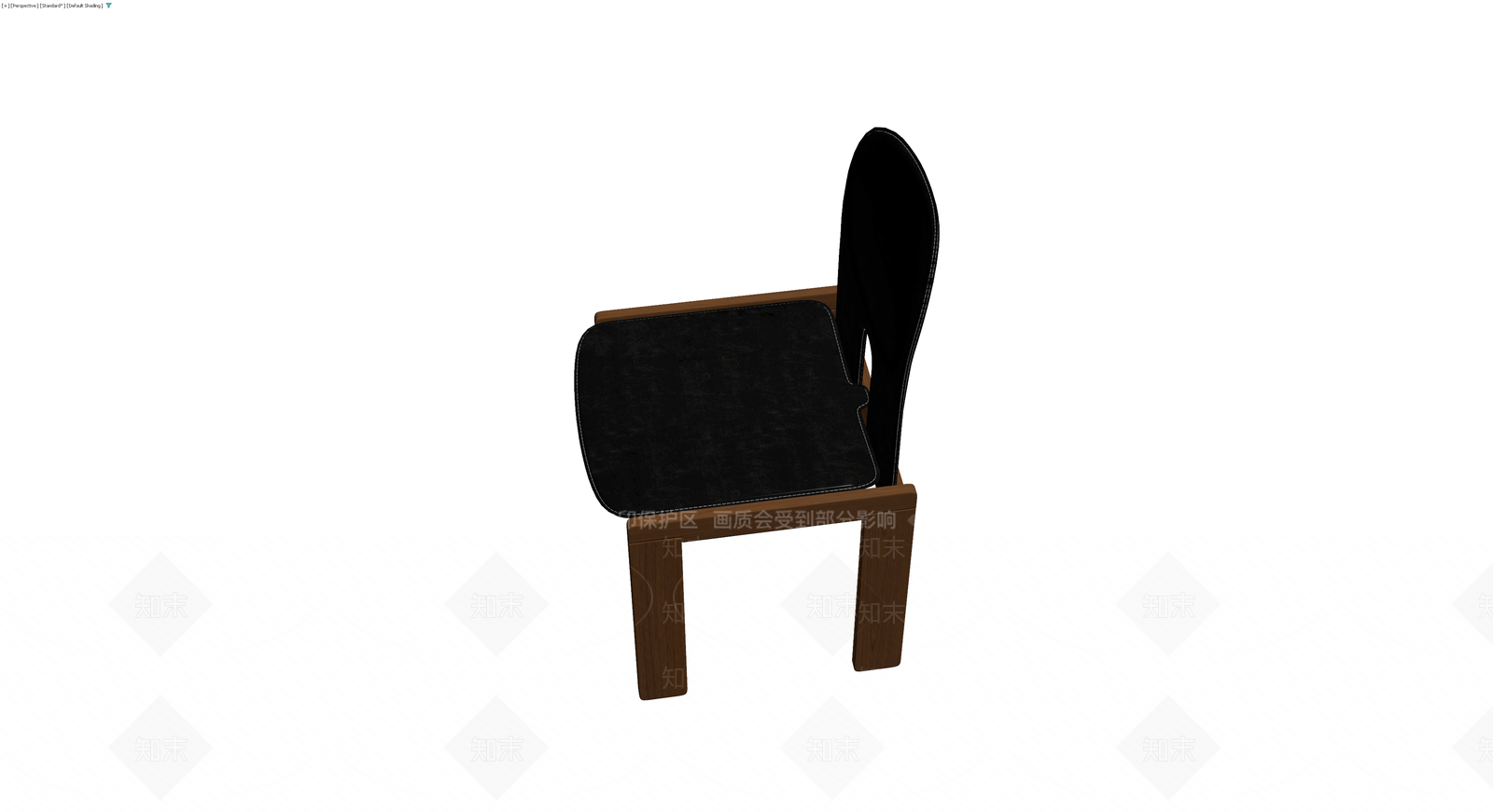 黑垫木框餐椅3D模型下载【ID:1230625249】