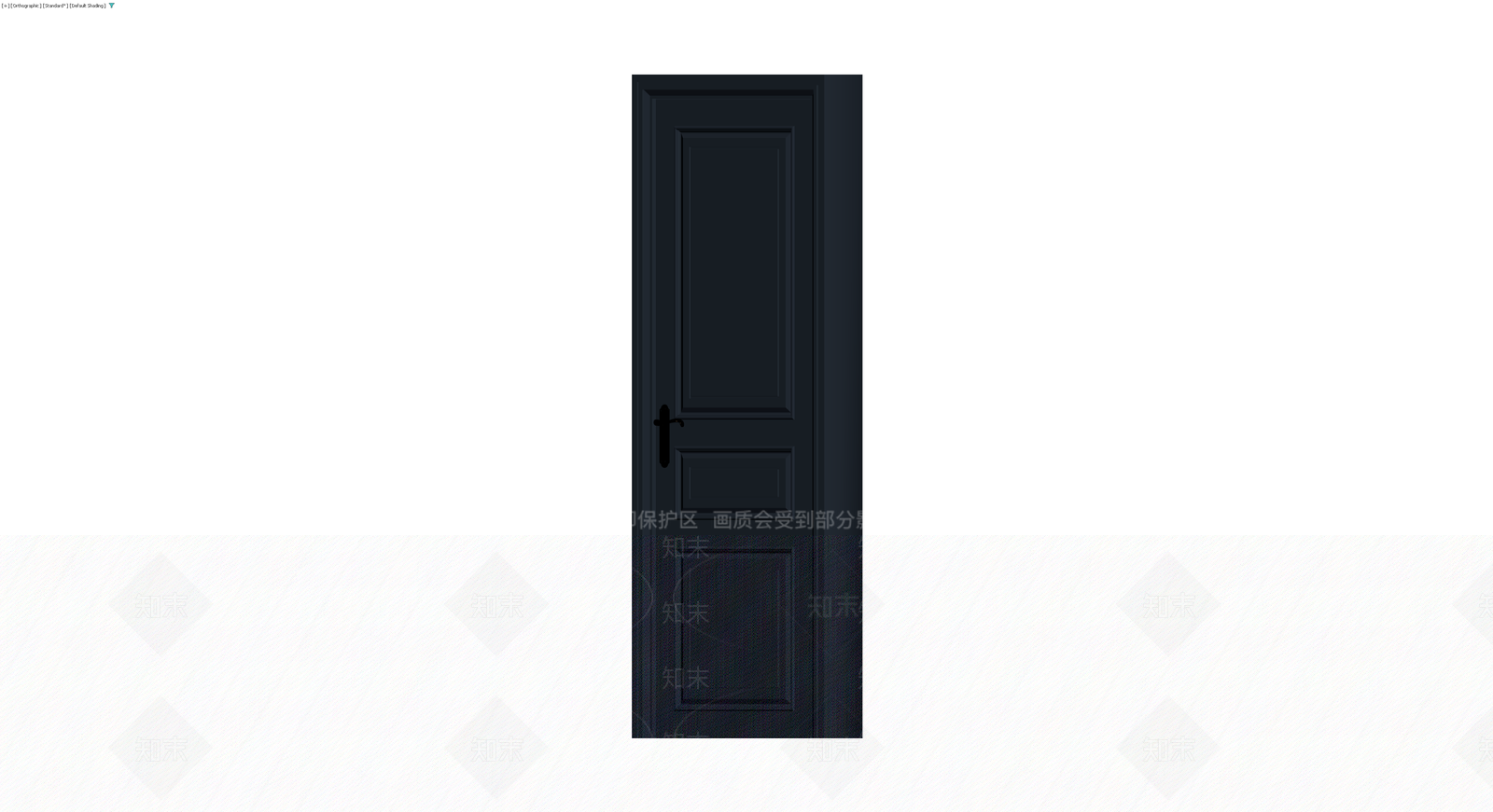 黑色三格镶板门体3D模型下载【ID:1230725008】