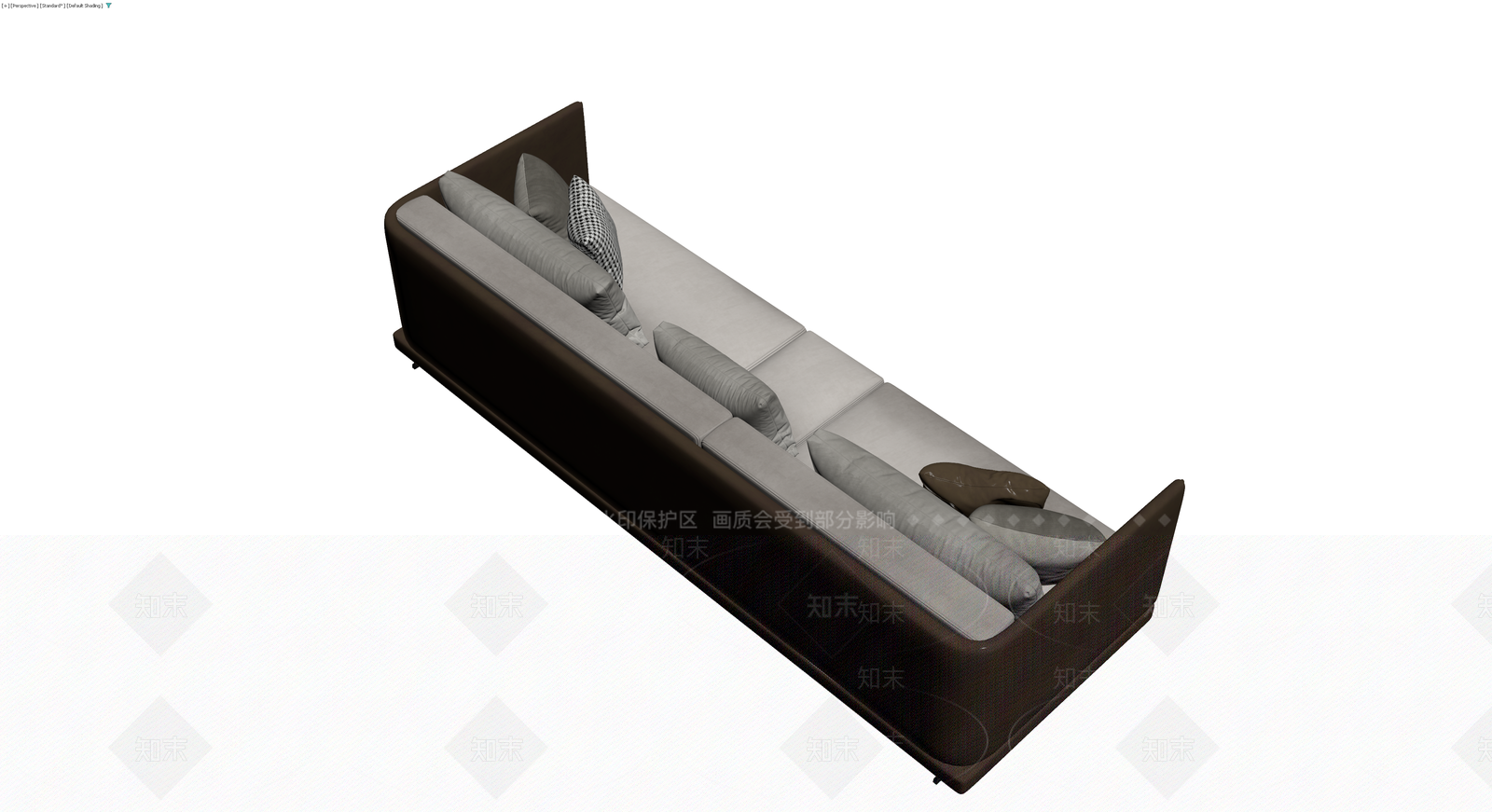 现代风格三人沙发组合3D模型下载【ID:1230416405】