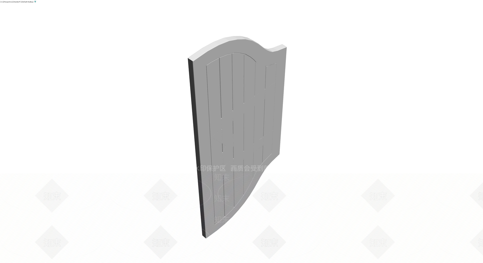 弧形装饰木门3D模型下载【ID:1230411150】