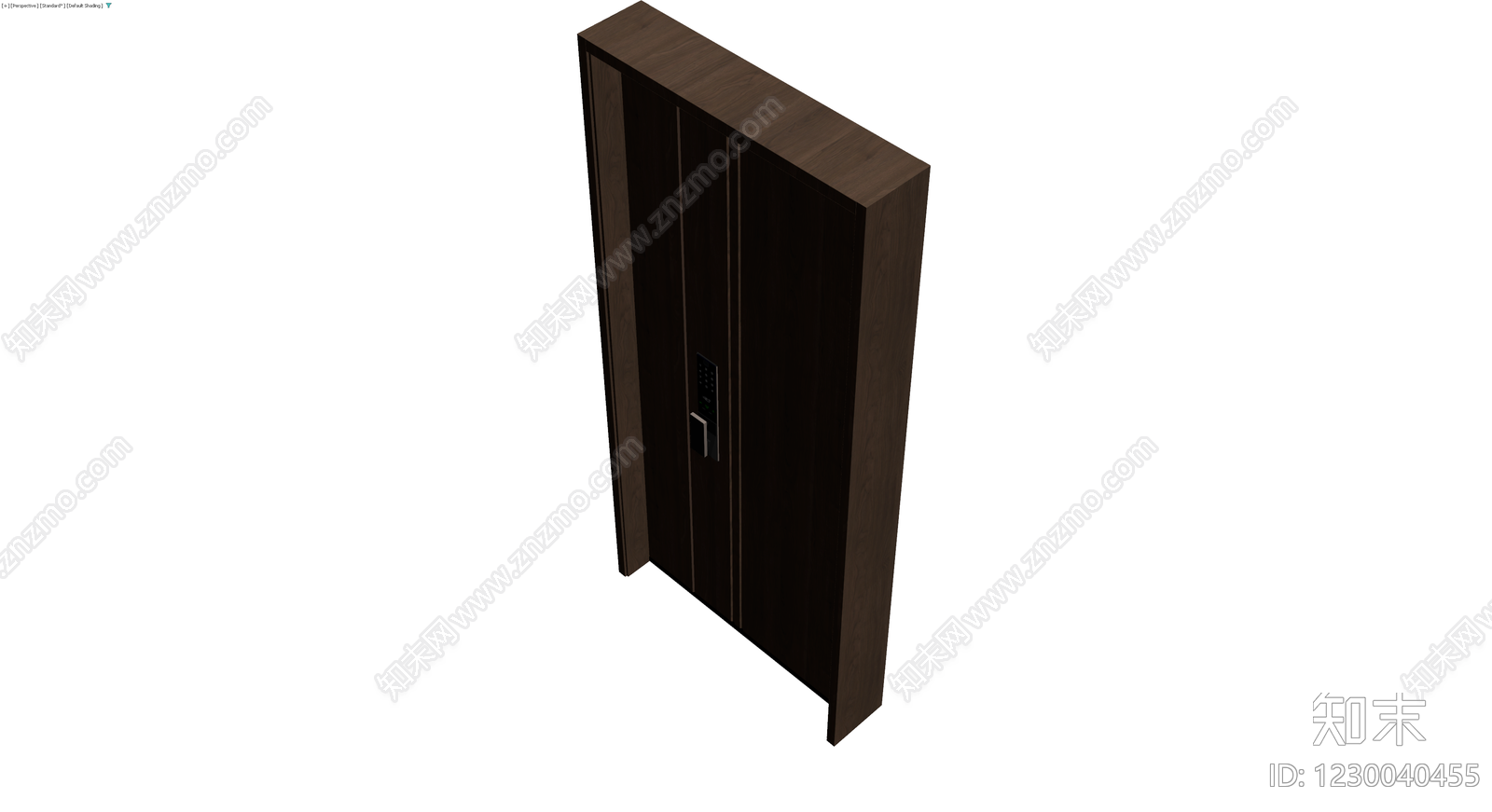 深色木纹智能密码柜3D模型下载【ID:1230040455】