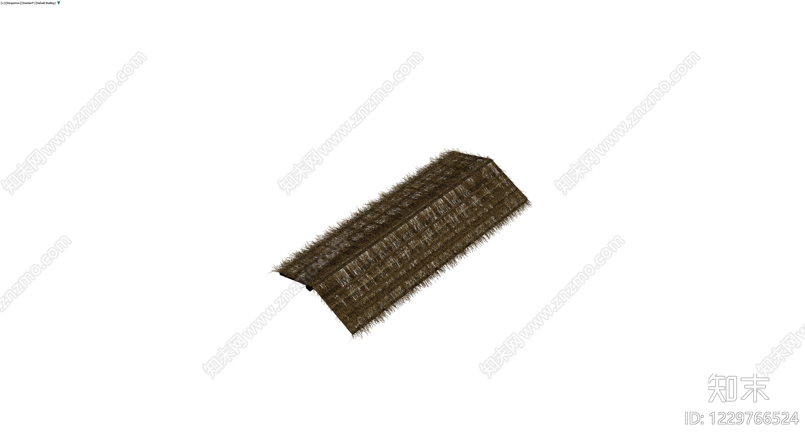 木质茅草顶凉亭3D模型下载【ID:1229766524】