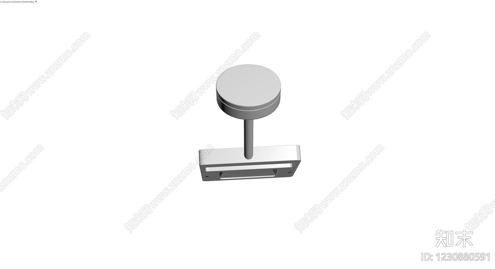 灰色圆顶壁灯3D模型下载【ID:1230880591】
