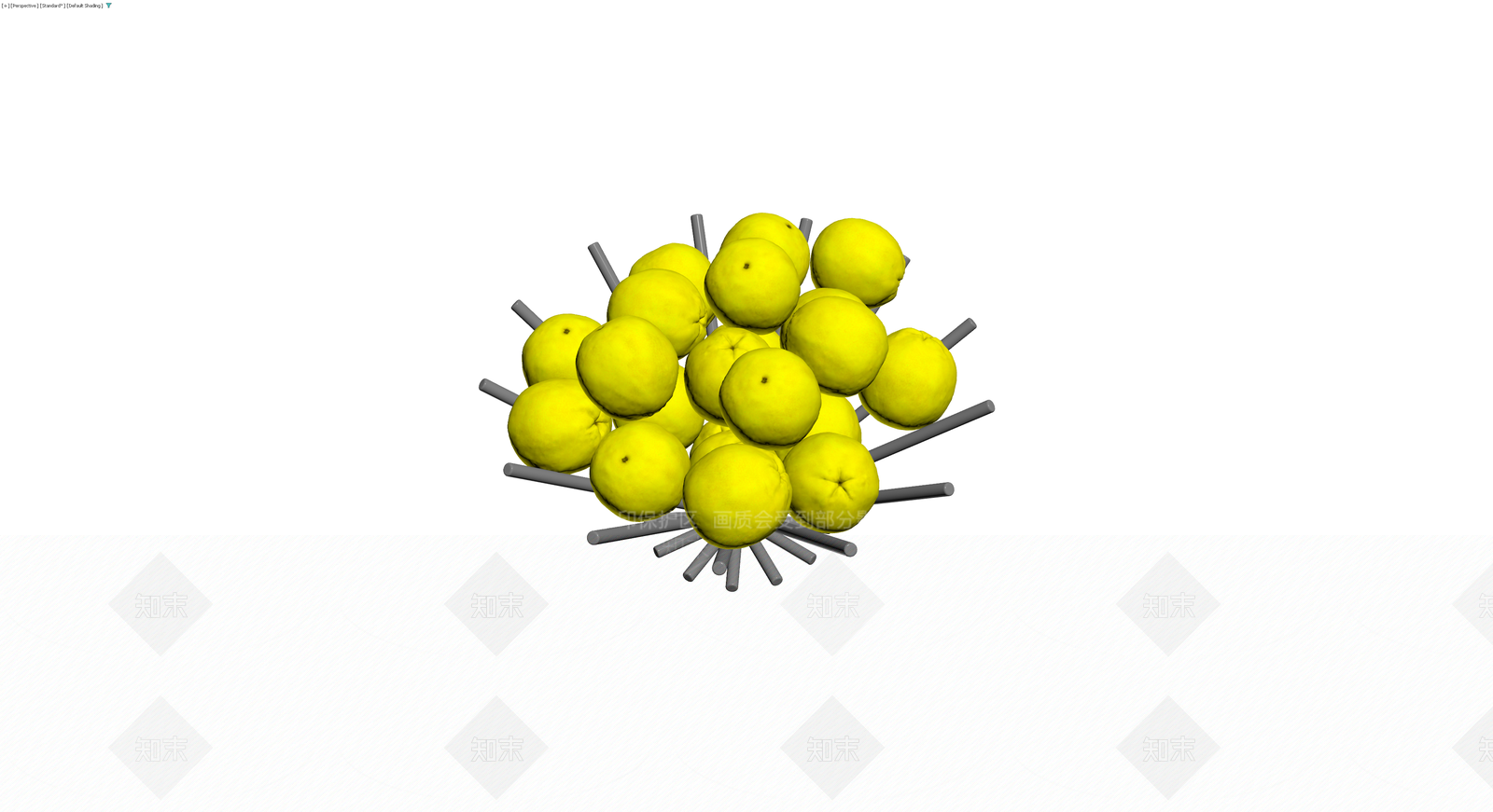 黄色柠檬果篮3D模型下载【ID:1229934887】