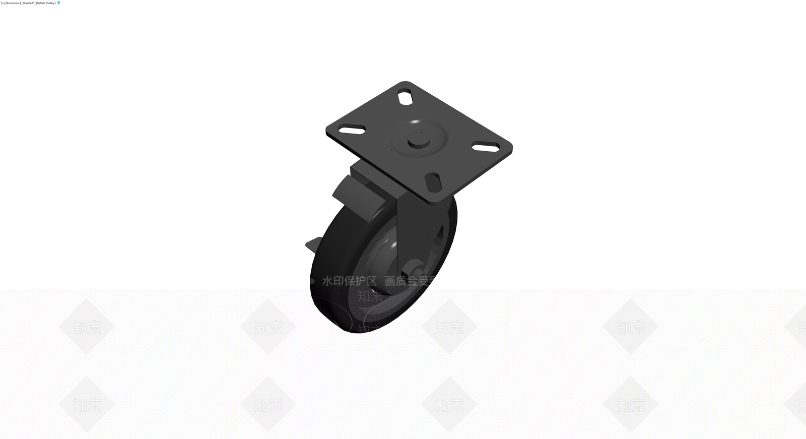 带刹车脚轮组件3D模型下载【ID:1230316796】