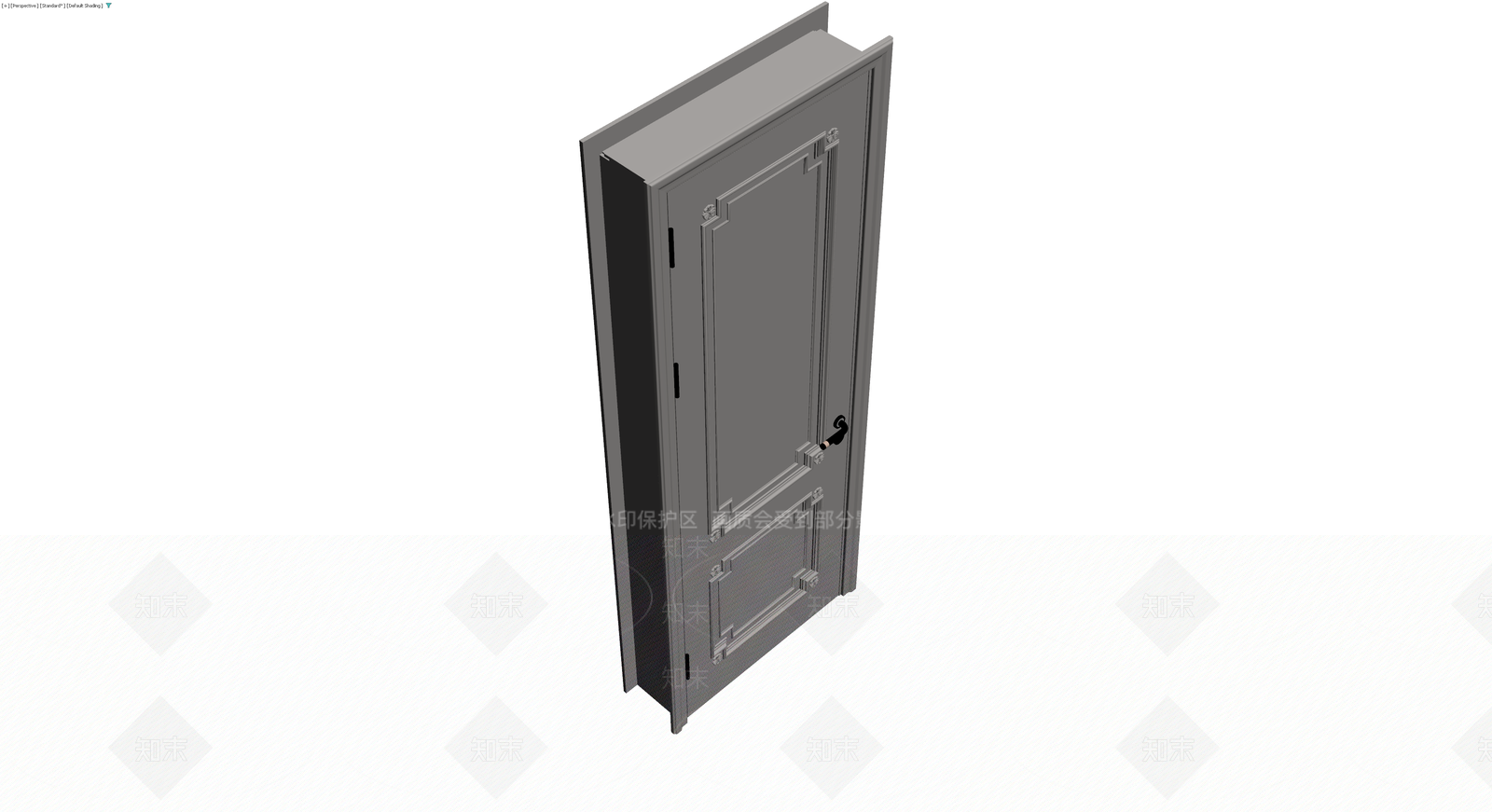 欧式双门板成品门3D模型下载【ID:1229877298】