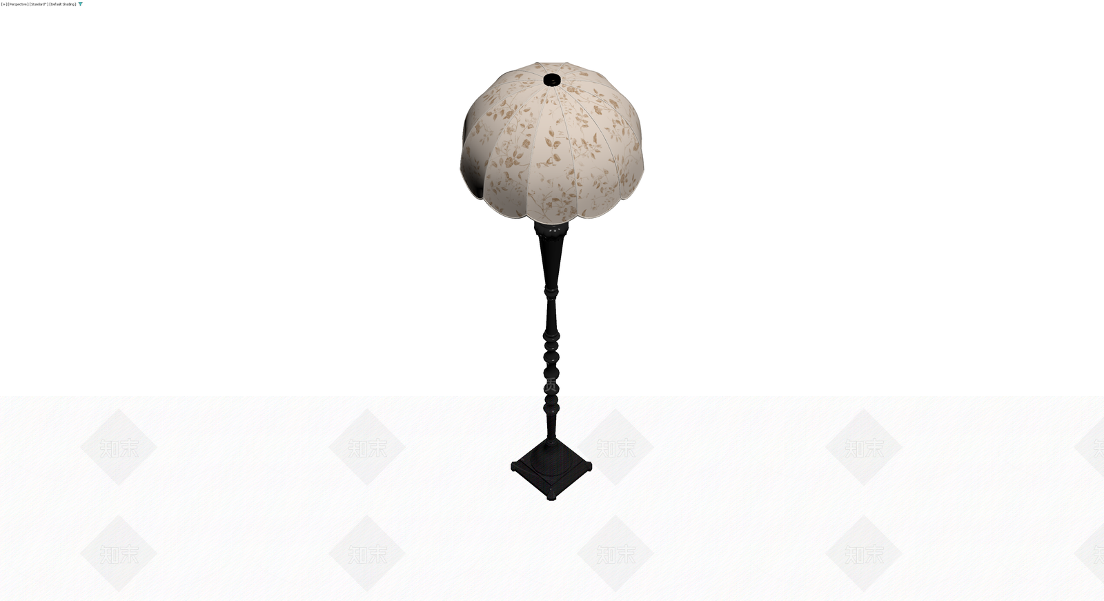 黑色落地灯3D模型下载【ID:1229842048】