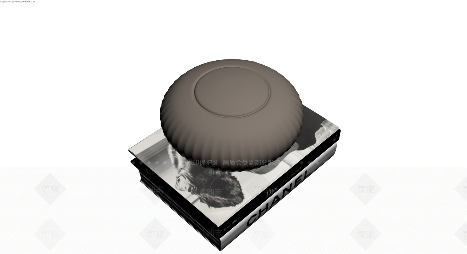 书籍与装饰盘组合3D模型下载【ID:1230342450】