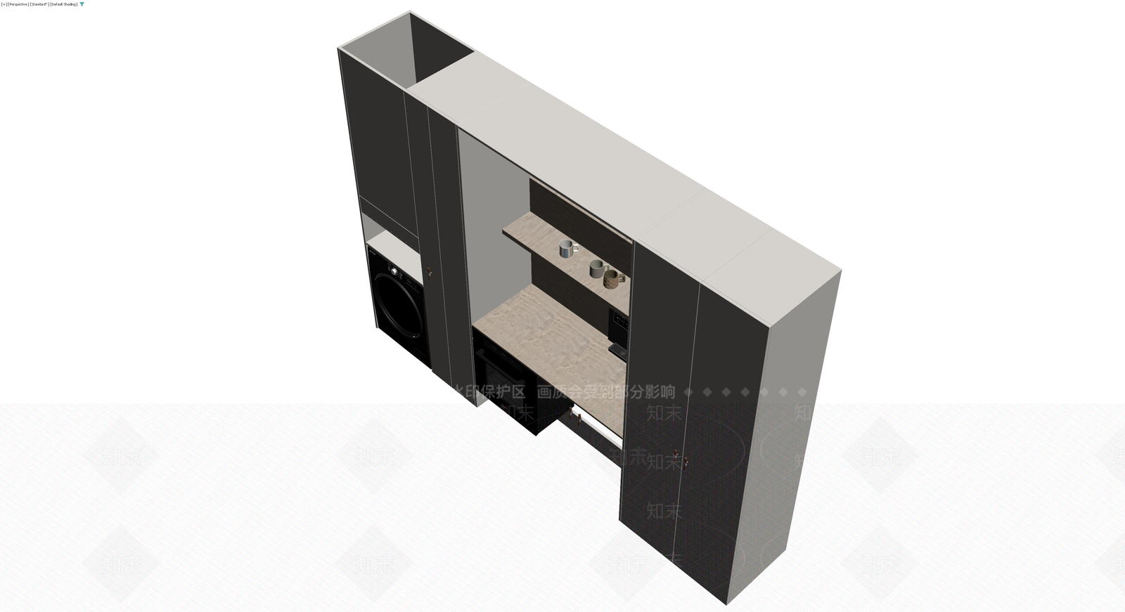 集成家电柜体组合3D模型下载【ID:1229605192】