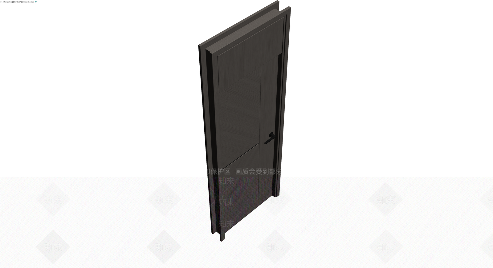 深灰木纹现代门3D模型下载【ID:1230533729】