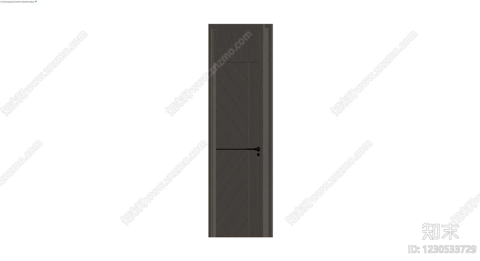 深灰木纹现代门3D模型下载【ID:1230533729】