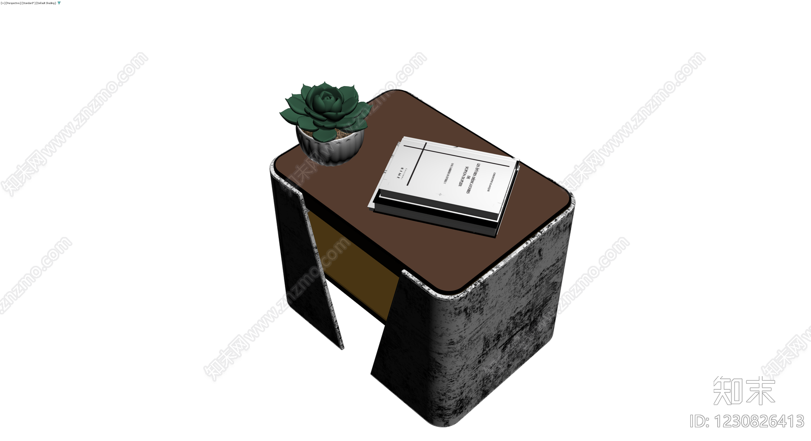 现代风格大理石边几组合3D模型下载【ID:1230826413】
