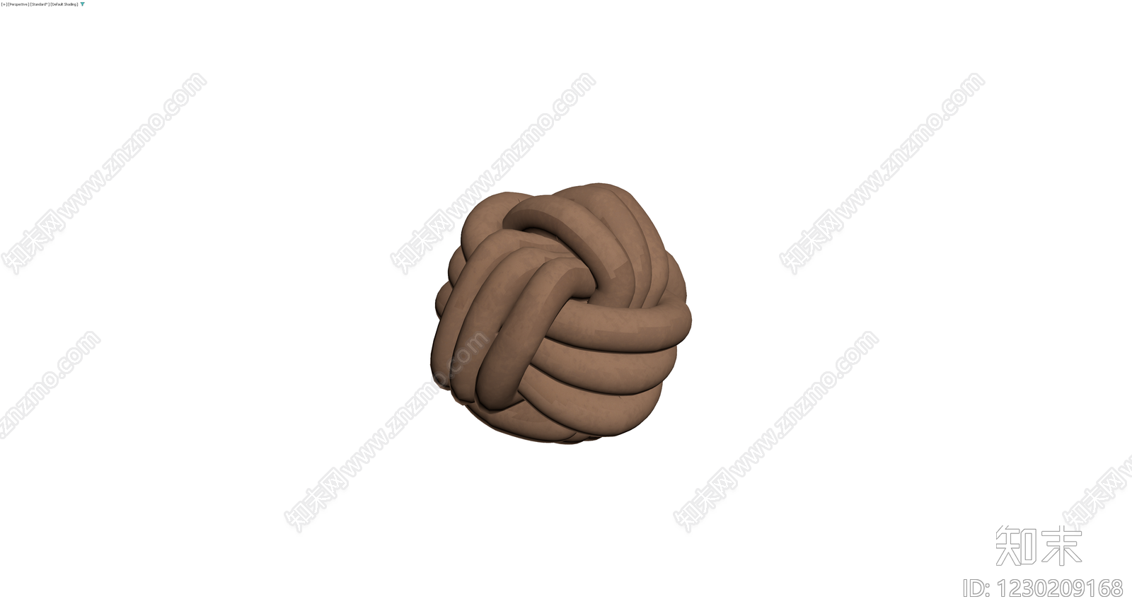 棕色绳结装饰球3D模型下载【ID:1230209168】