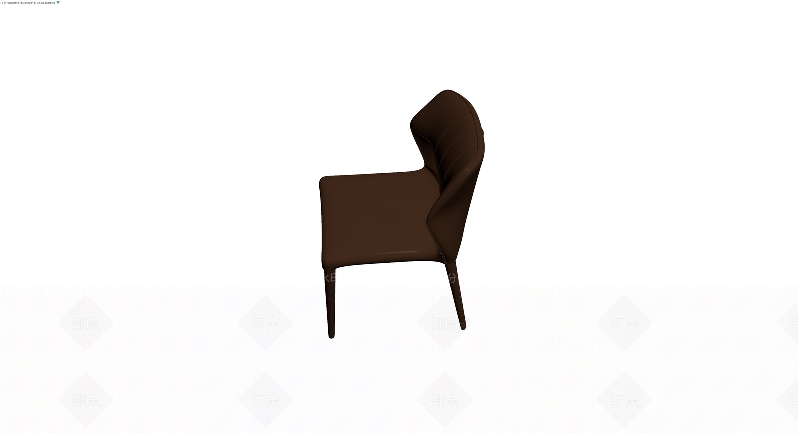 深棕色软包餐椅3D模型下载【ID:1230356137】