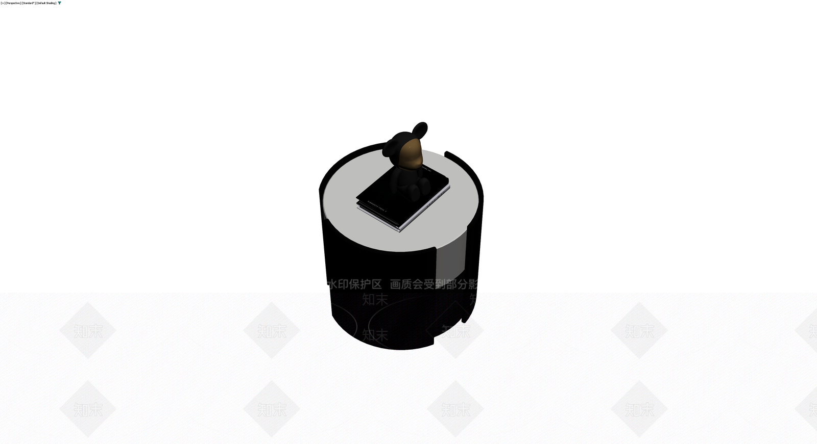 圆几配熊摆件组合3D模型下载【ID:1229857013】