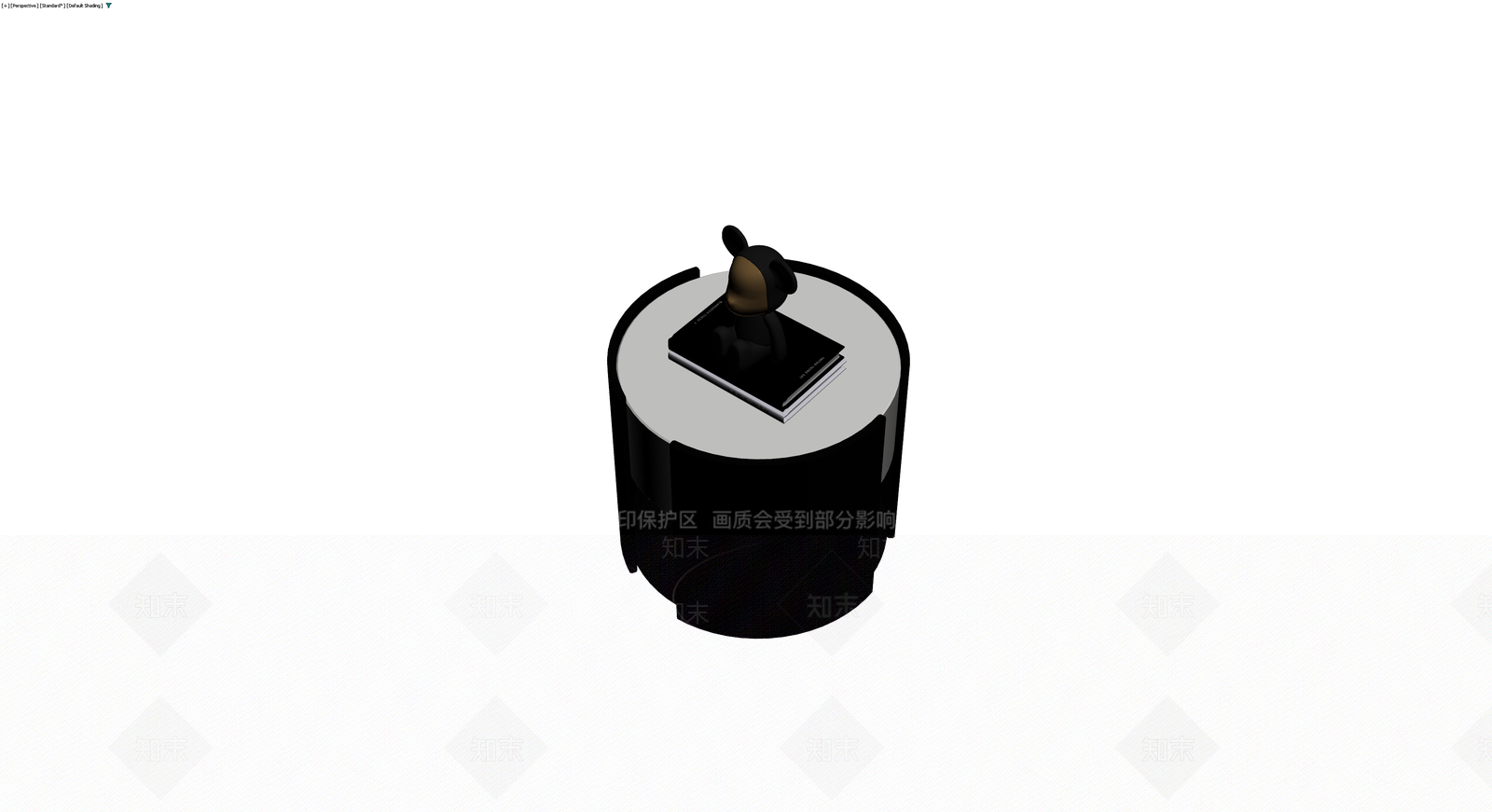 圆几配熊摆件组合3D模型下载【ID:1229857013】