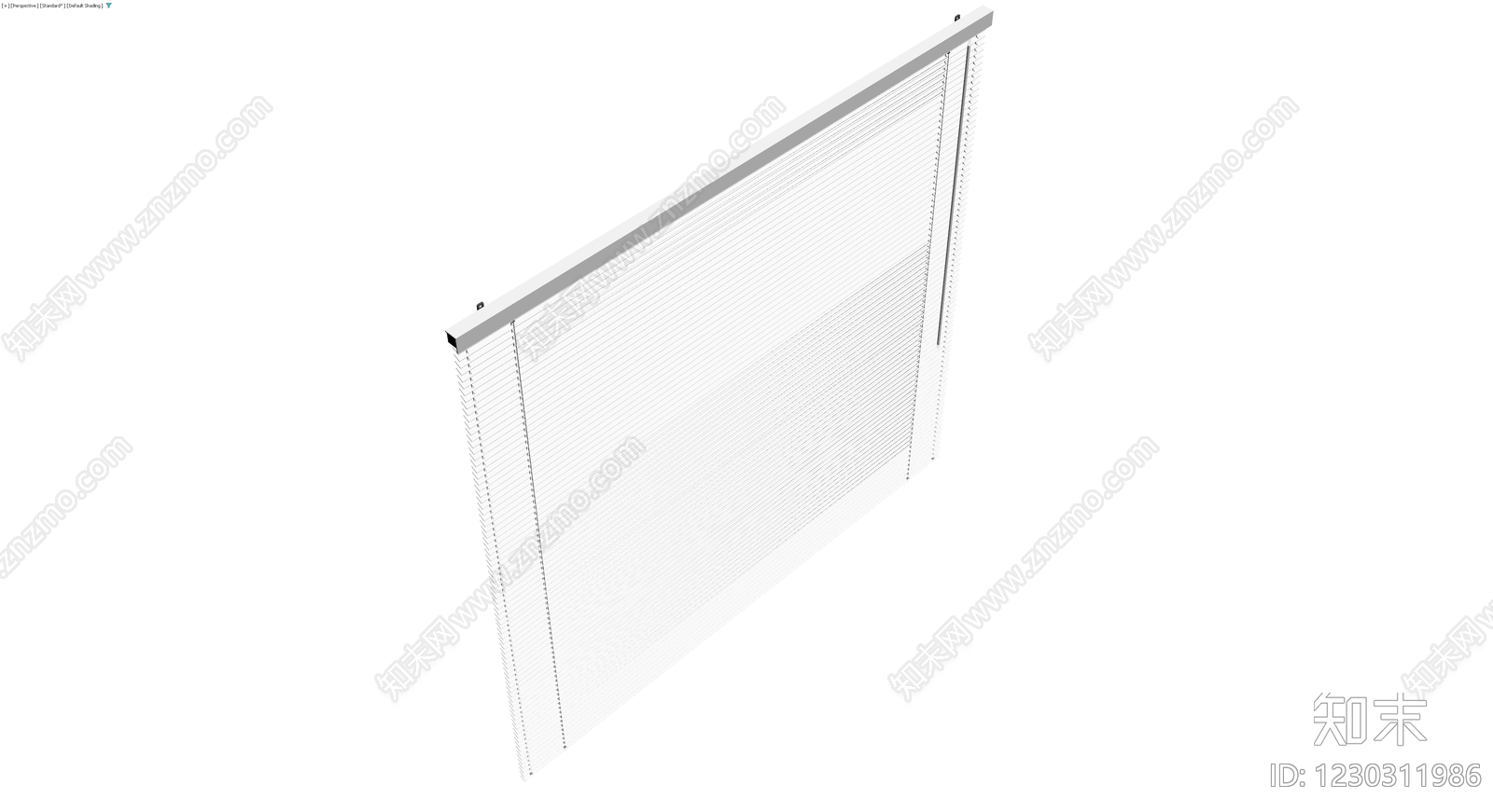 白色百叶窗成品3D模型下载【ID:1230311986】