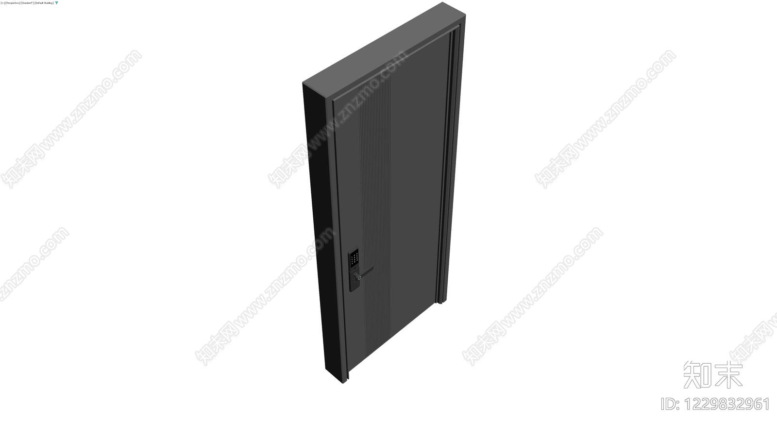 深灰色现代入户门3D模型下载【ID:1229832961】