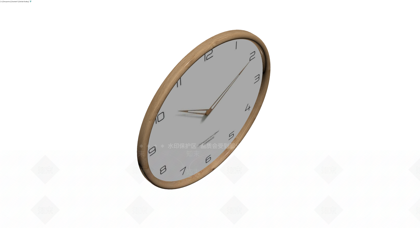 木质挂钟（带指针刻度）3D模型下载【ID:1229970040】