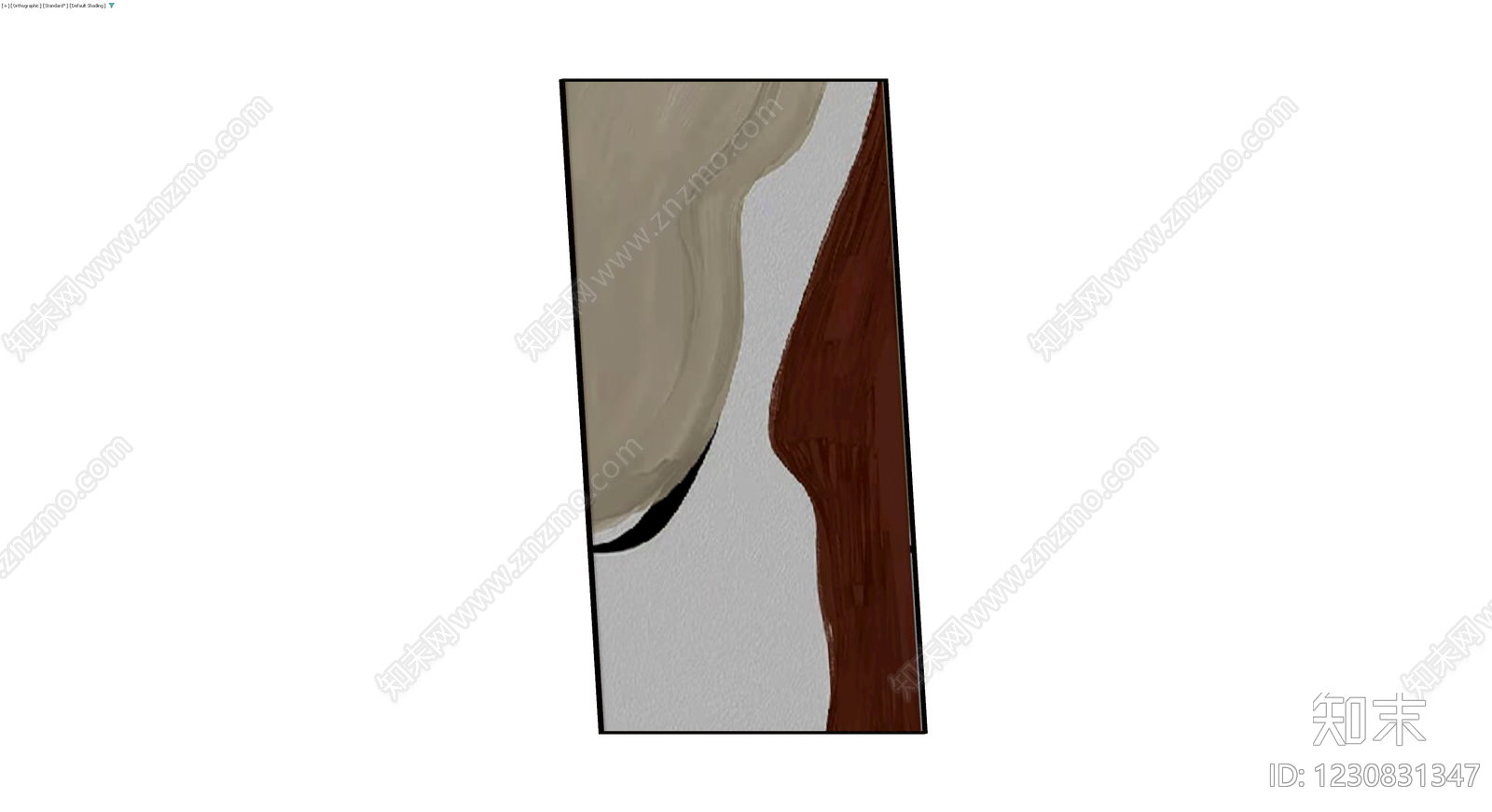 抽象装饰画3D模型下载【ID:1230831347】