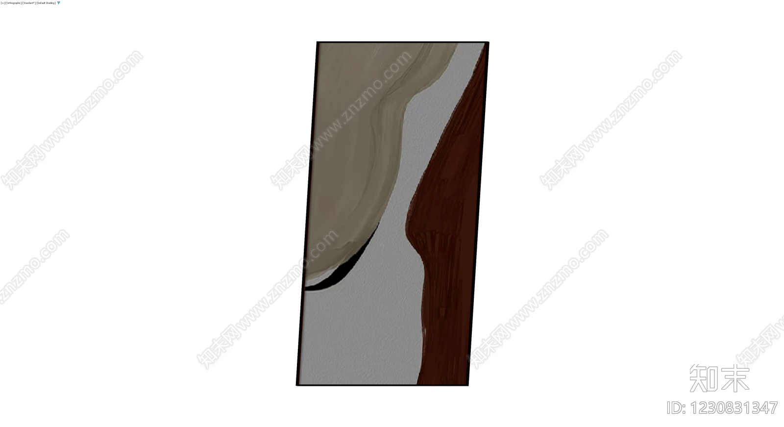 抽象装饰画3D模型下载【ID:1230831347】