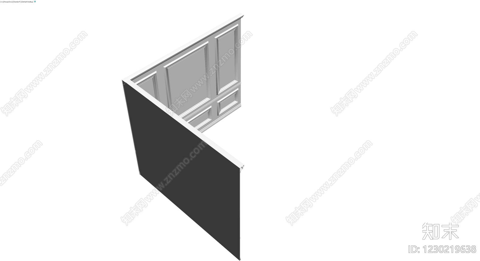 欧式护墙板组合3D模型下载【ID:1230219638】
