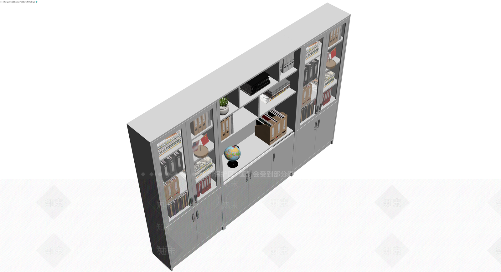 组合式办公文件柜3D模型下载【ID:1230105145】