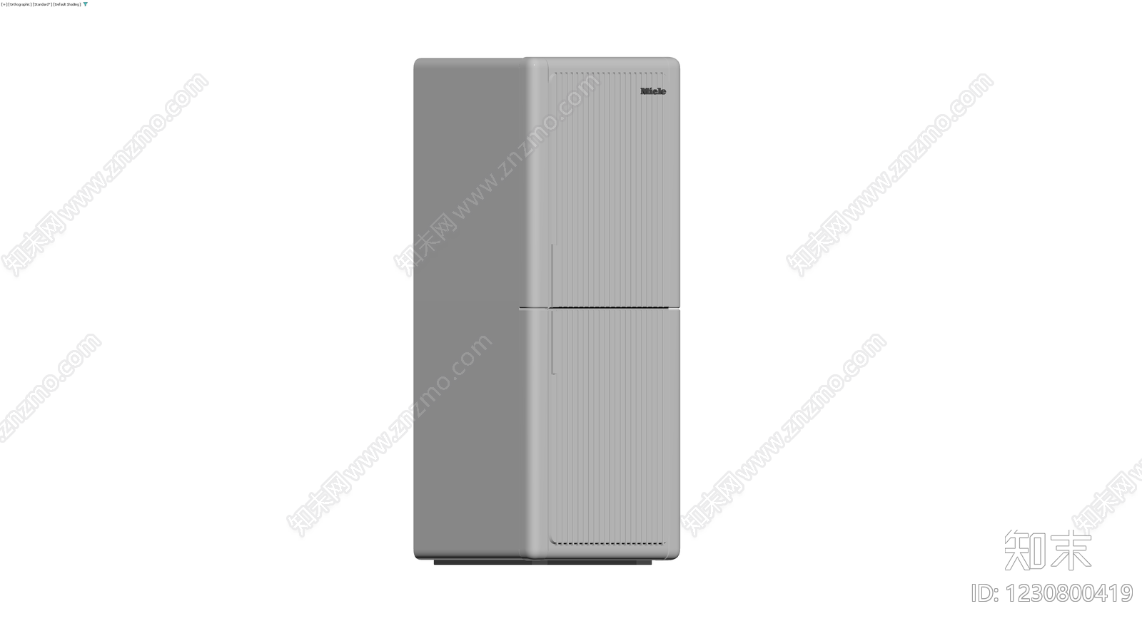 Miele双门冰箱灰模3D模型下载【ID:1230800419】