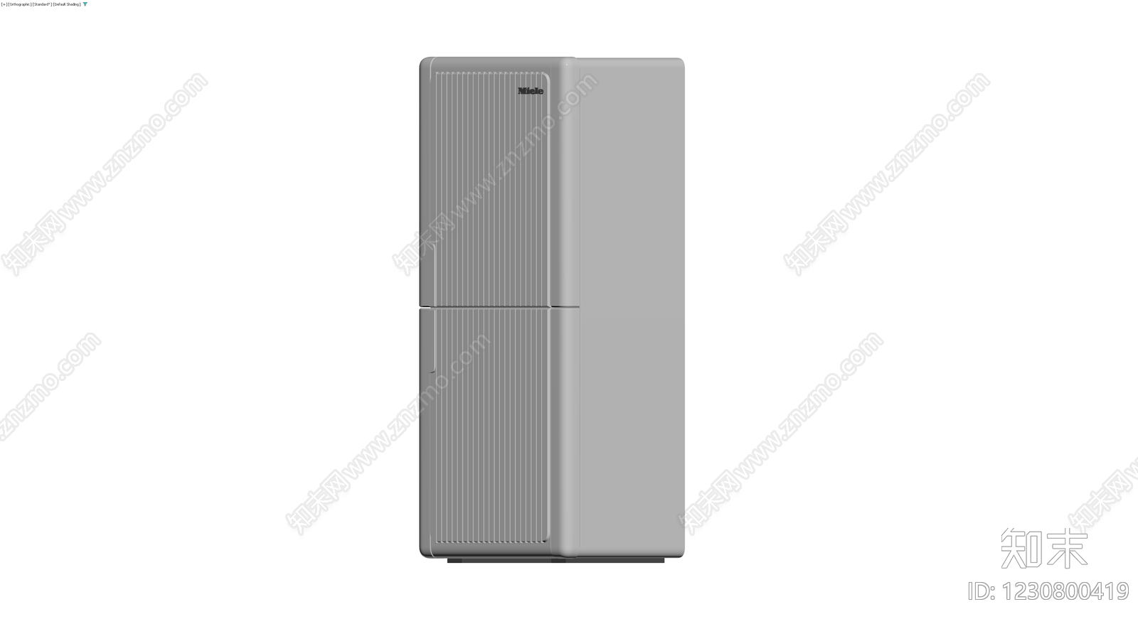 Miele双门冰箱灰模3D模型下载【ID:1230800419】