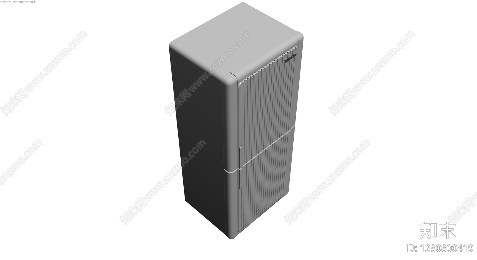 Miele双门冰箱灰模3D模型下载【ID:1230800419】