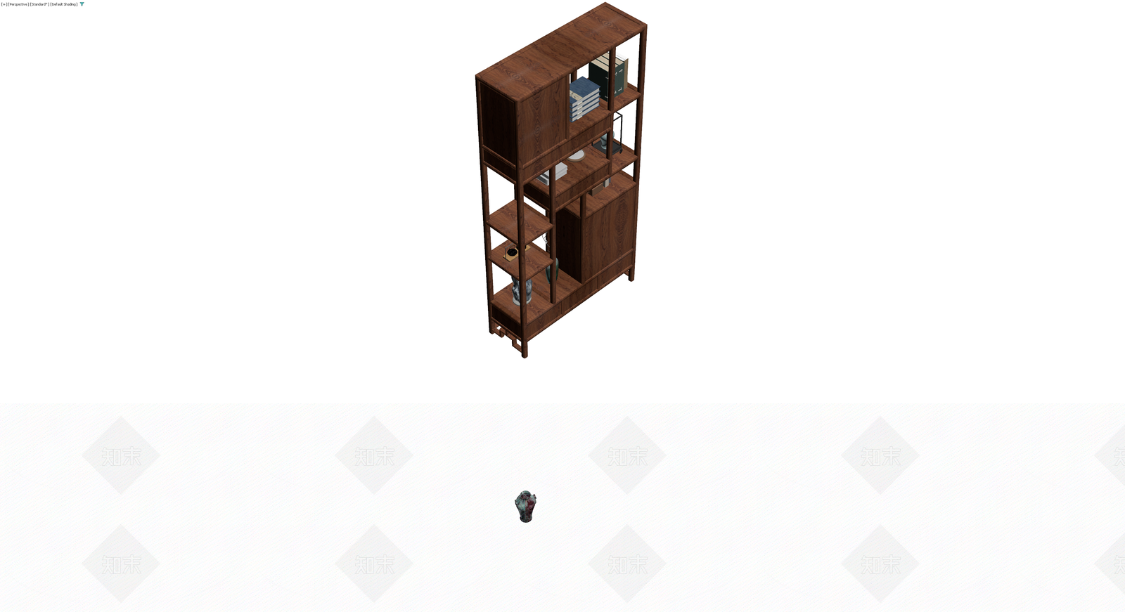 中式实木博古架组合3D模型下载【ID:1230616271】
