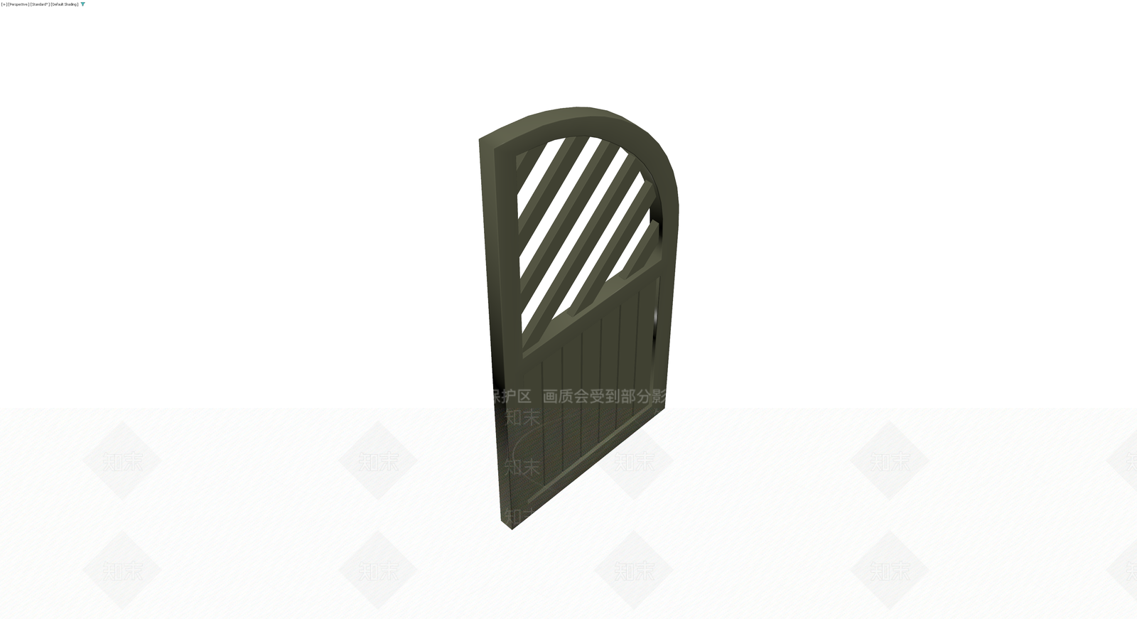 拱形木格栅门3D模型下载【ID:1230330487】