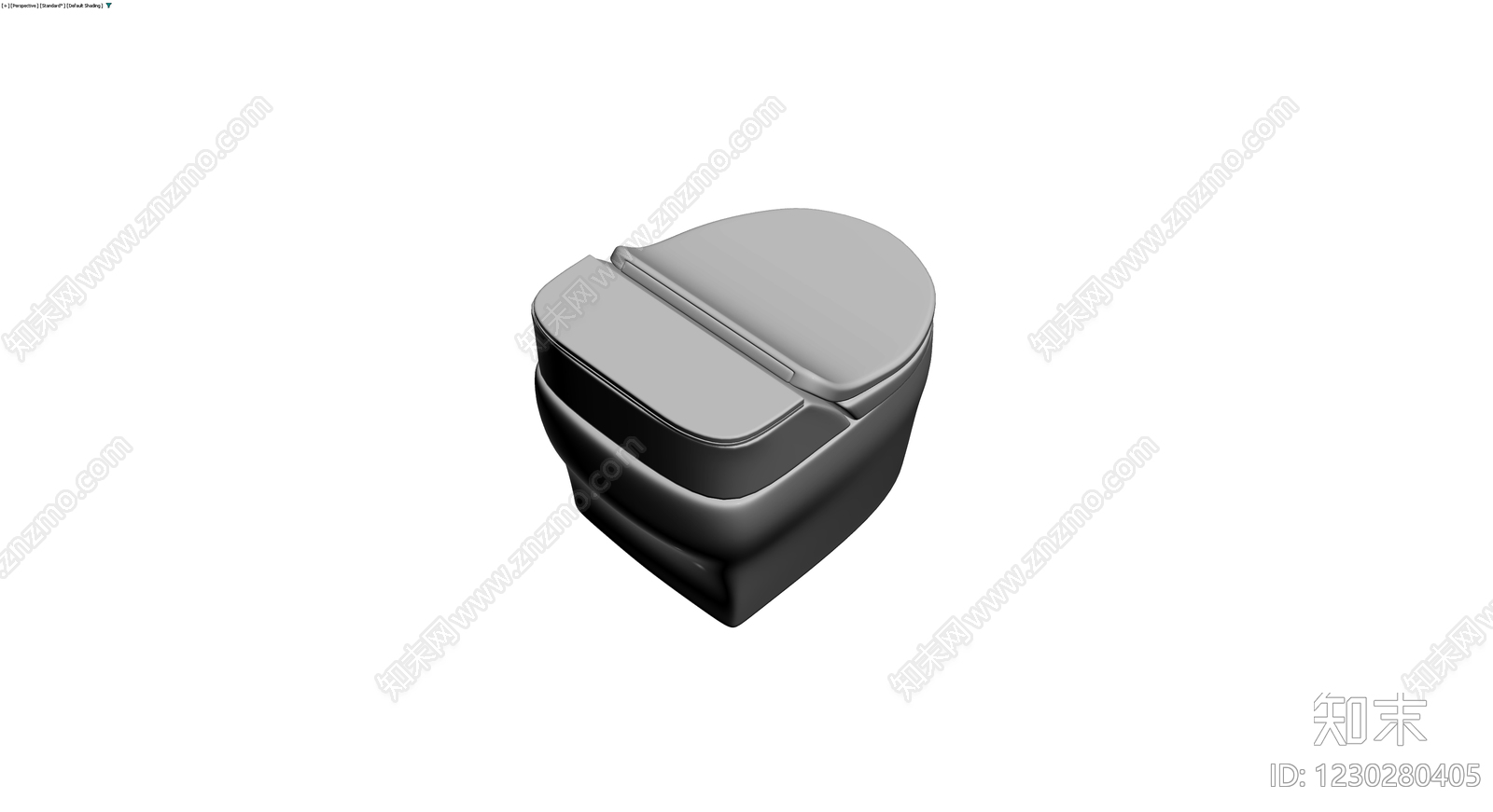 现代一体式马桶3D模型下载【ID:1230280405】