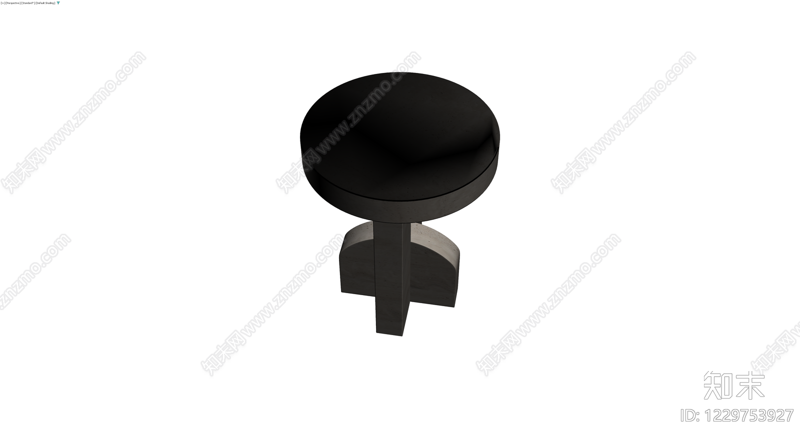 圆形石材边几3D模型下载【ID:1229753927】