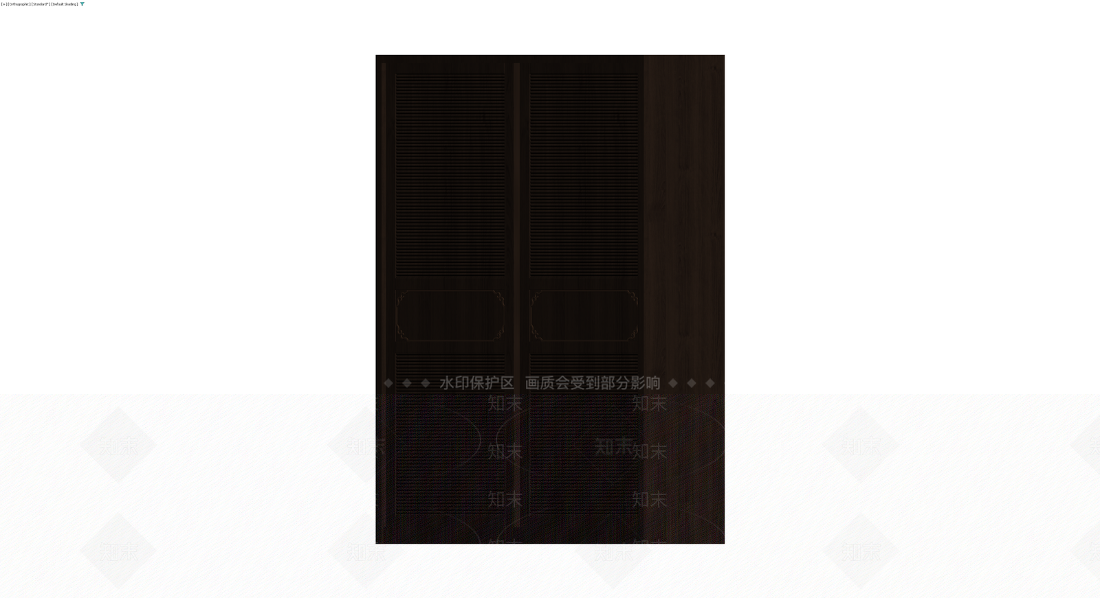 深色木质双门柜3D模型下载【ID:1229974873】