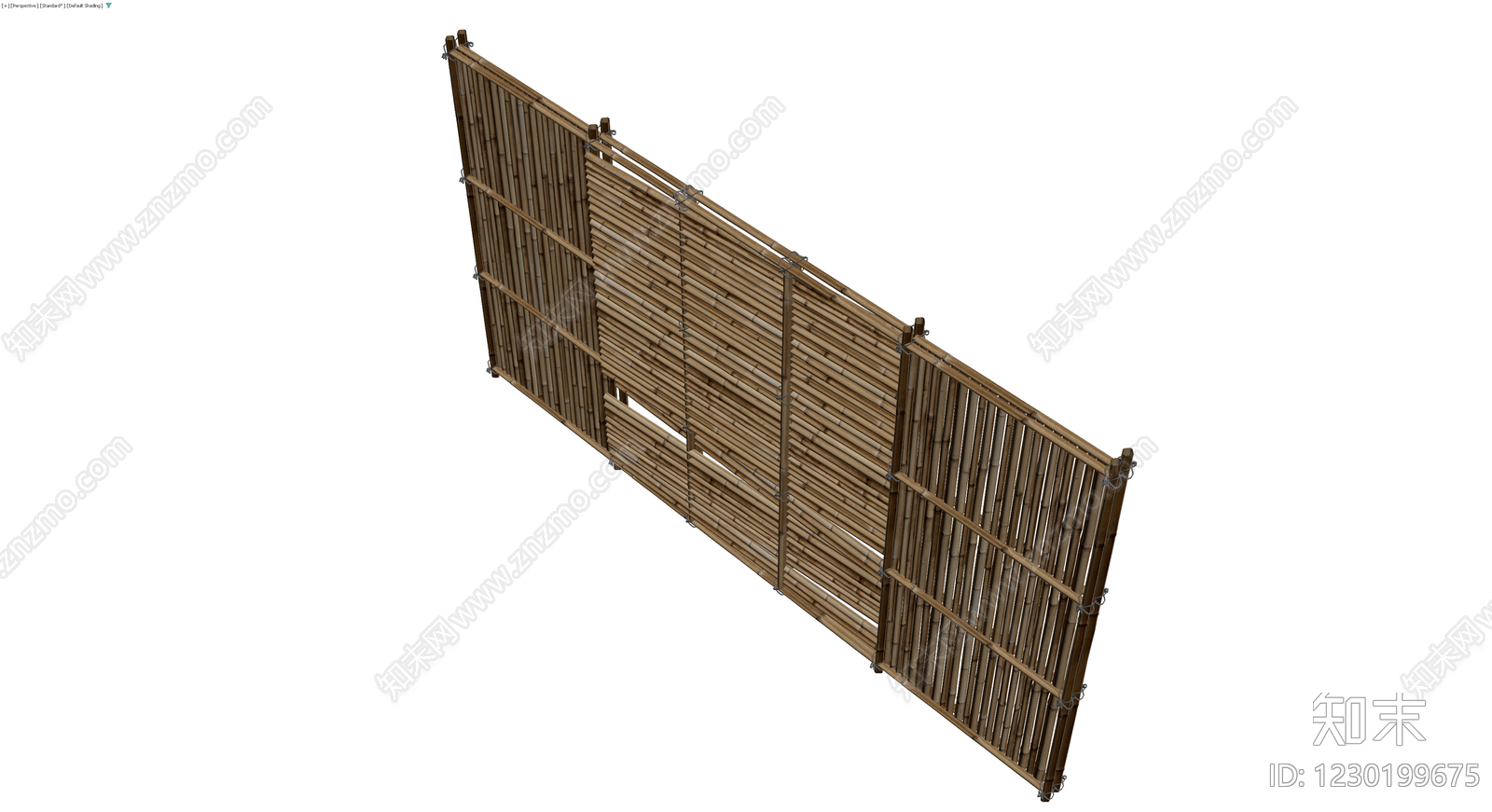 竹编屏风隔断3D模型下载【ID:1230199675】