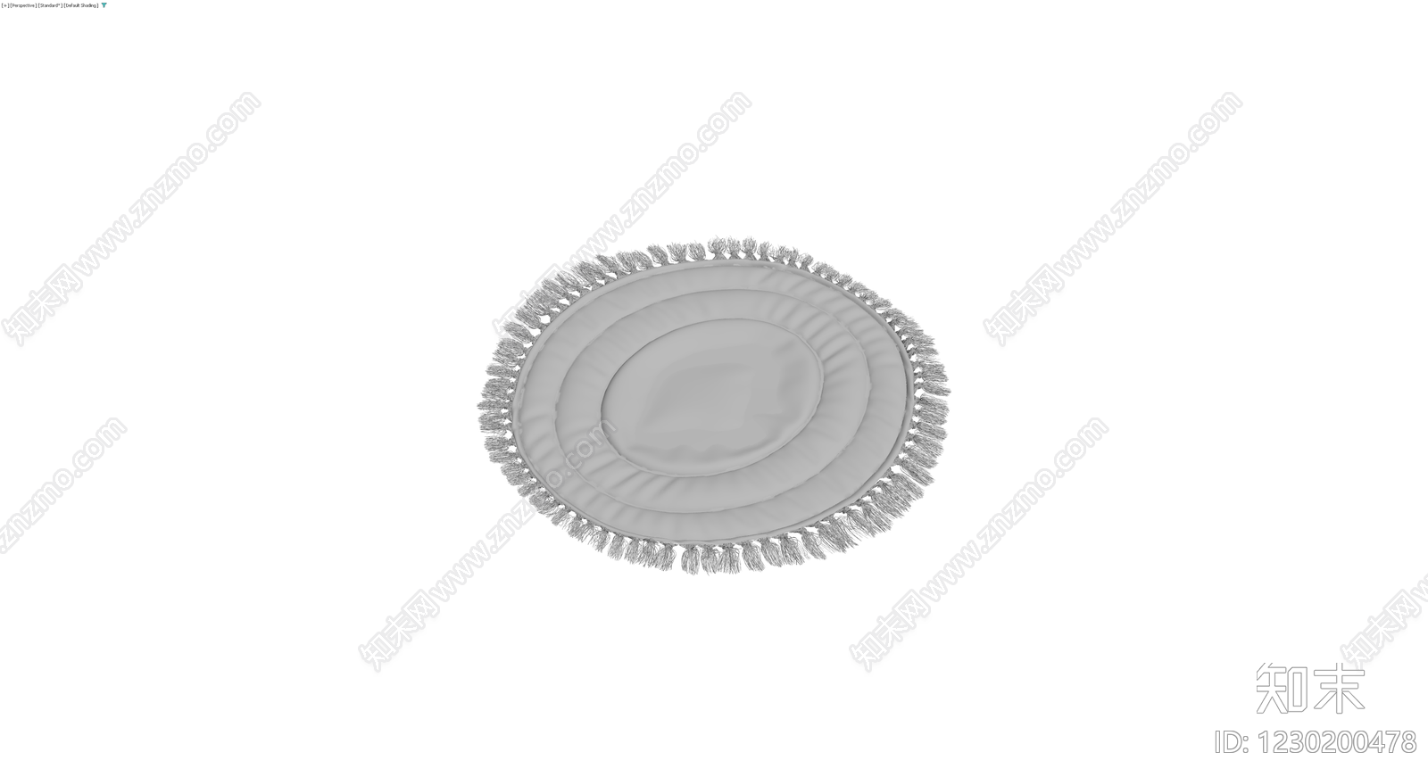 椭圆形流苏地毯3D模型下载【ID:1230200478】