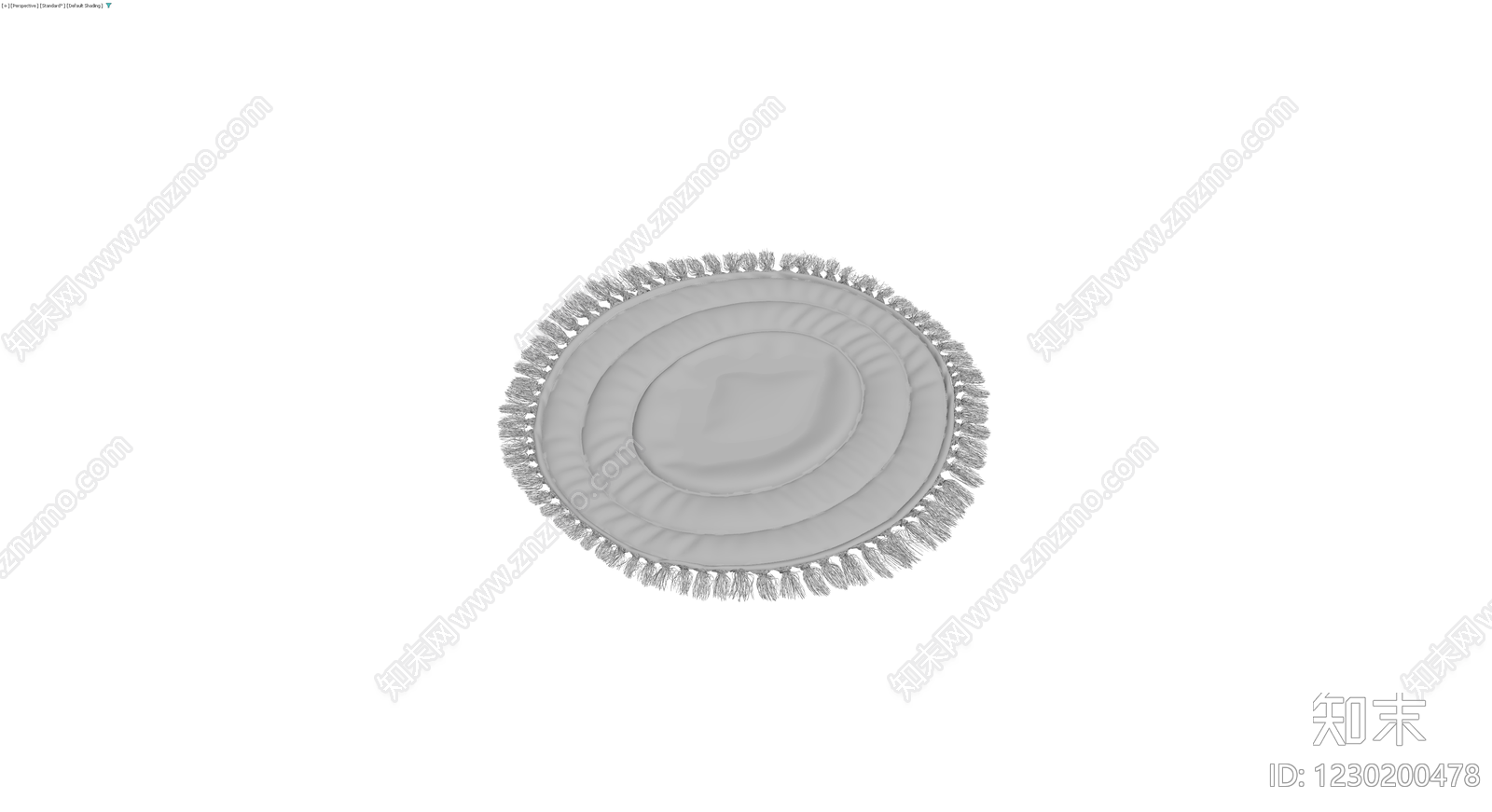 椭圆形流苏地毯3D模型下载【ID:1230200478】