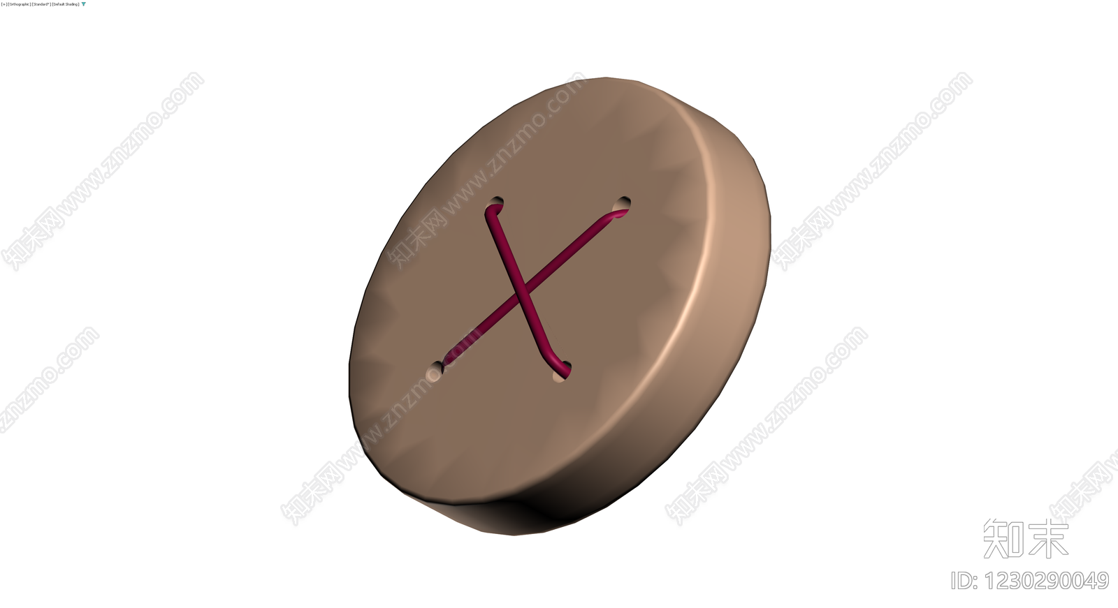 铜色圆盘扣饰模型3D模型下载【ID:1230290049】