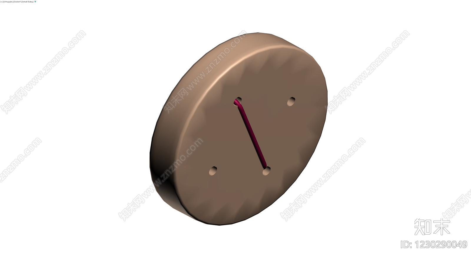铜色圆盘扣饰模型3D模型下载【ID:1230290049】
