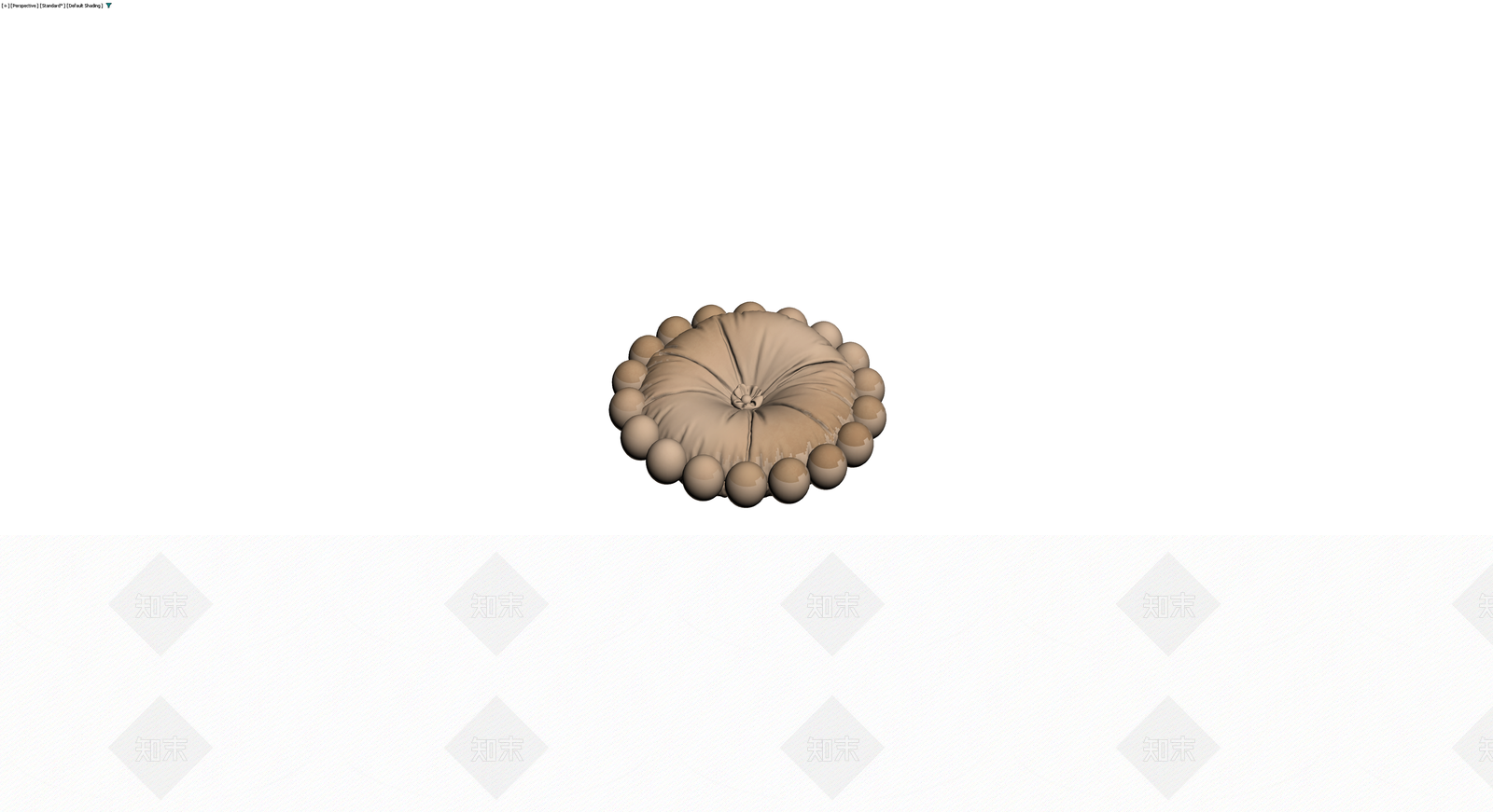 圆形软包蒲团3D模型下载【ID:1230584616】