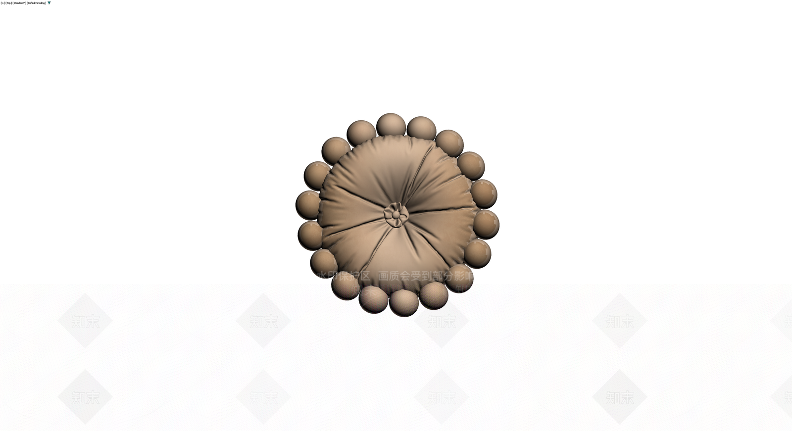 圆形软包蒲团3D模型下载【ID:1230584616】