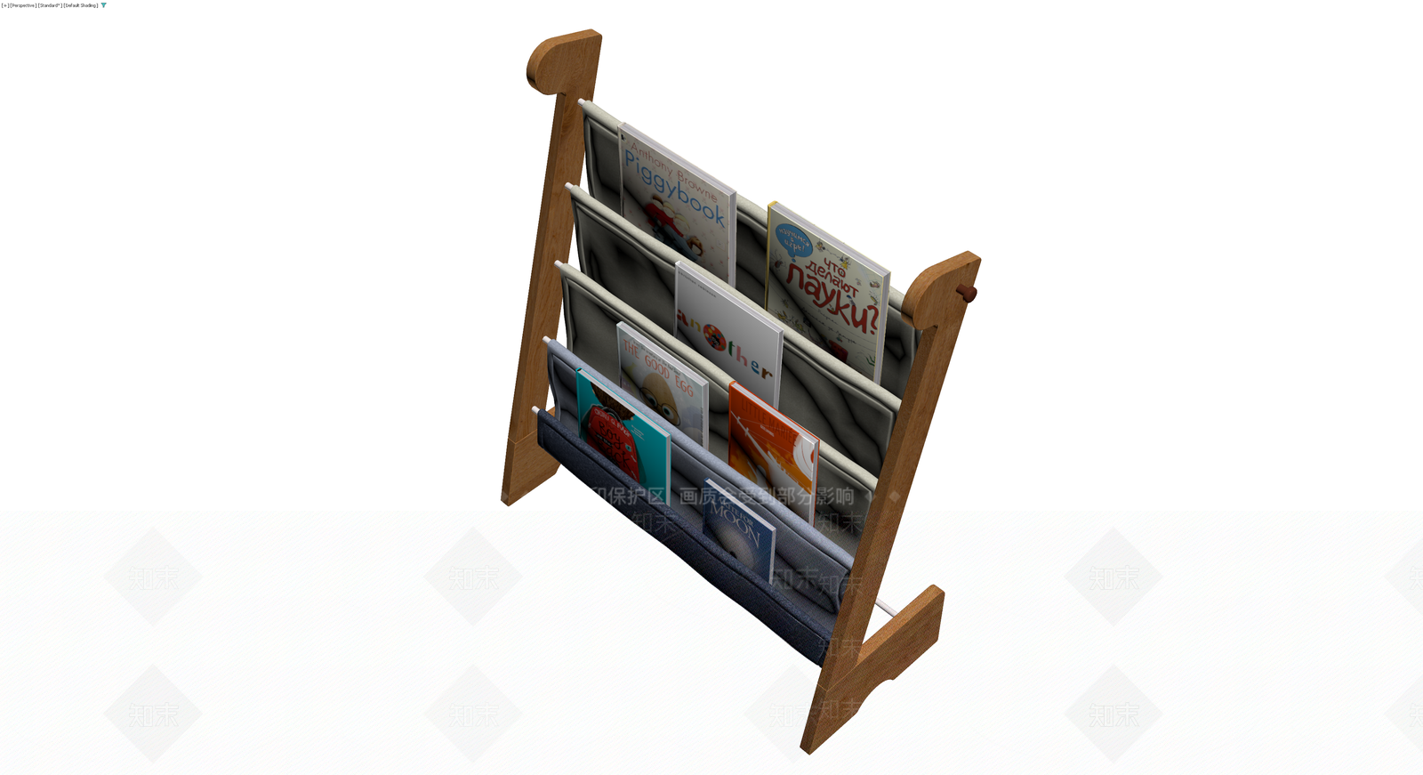 木质布艺儿童书架3D模型下载【ID:1230579737】