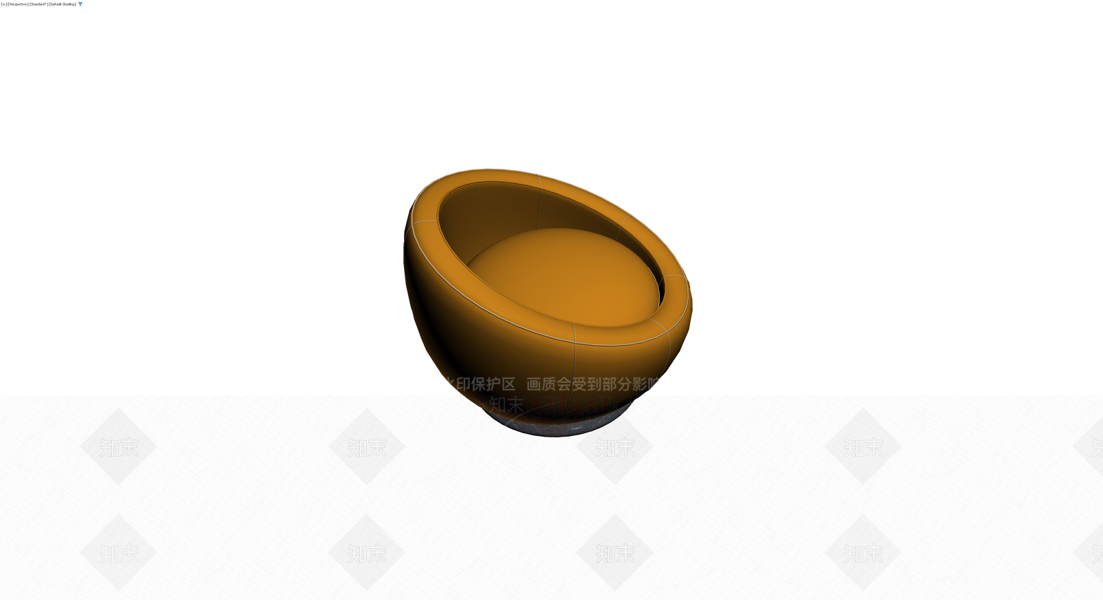 橙色圆形休闲椅3D模型下载【ID:1230159985】